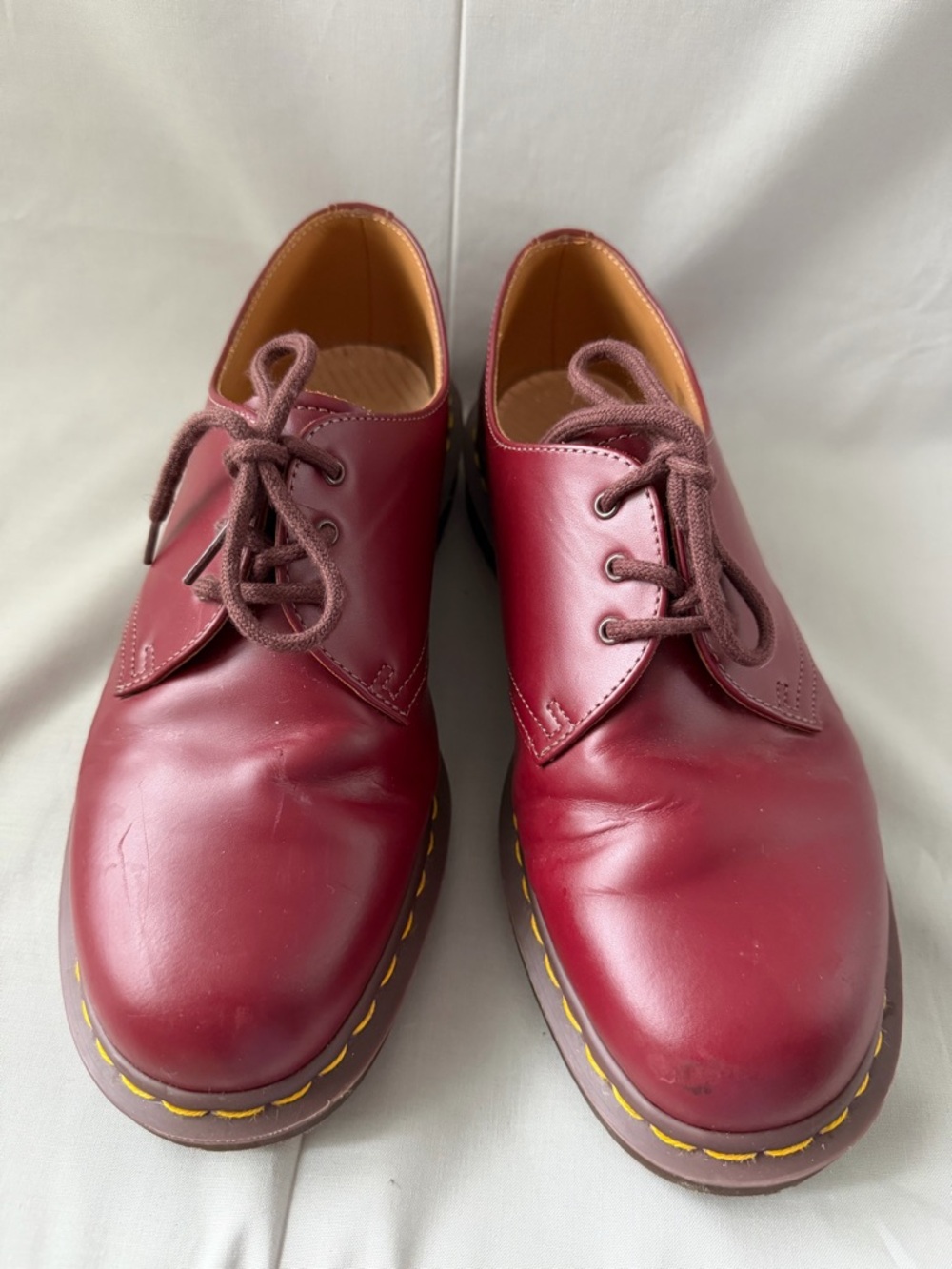 Doc Marten Men's Burgundy made in England 1461 (shoe A 0198)